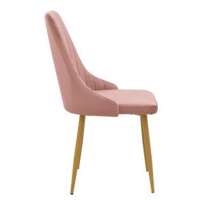 292 000077 2 Chair Azori pakoworld velvet rotten apple-natural color metal leg 49x55x85cmIndoor furniture > Chairs