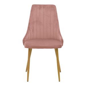 292 000077 3 Chair Azori pakoworld velvet rotten apple-natural color metal leg 49x55x85cmIndoor furniture > Chairs