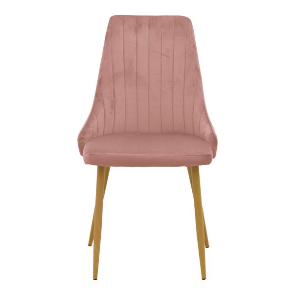 292 000077 3 Chair Azori pakoworld velvet rotten apple-natural color metal leg 49x55x85cmIndoor furniture > Chairs