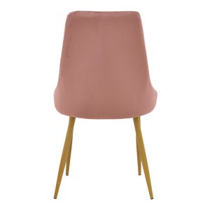 292 000077 4 Chair Azori pakoworld velvet rotten apple-natural color metal leg 49x55x85cmIndoor furniture > Chairs