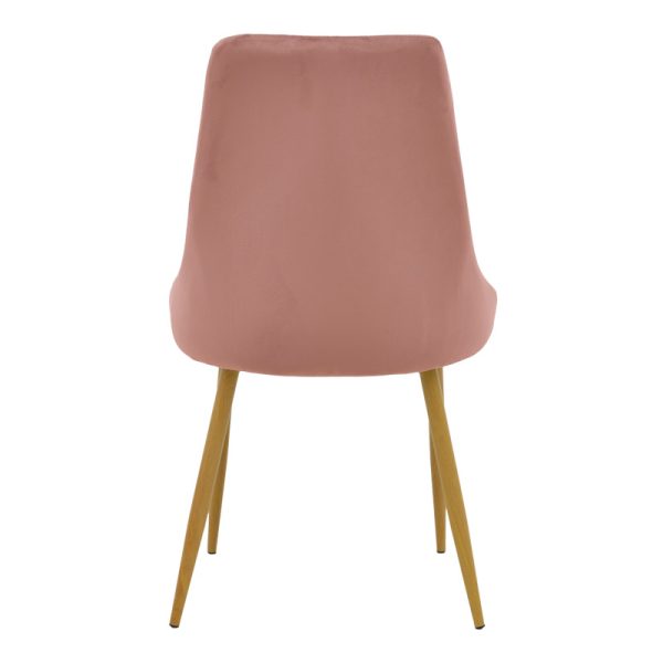 292 000077 4 Chair Azori pakoworld velvet rotten apple-natural color metal leg 49x55x85cmIndoor furniture > Chairs
