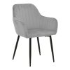 292 000089 Chair Noor pakoworld beige fabric with black color metal leg 44x53x86cmIndoor furniture > Chairs