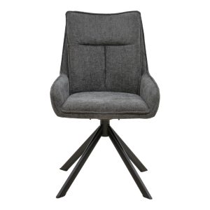 292 000094 3 Armchair Konelian pakoworld dark grey farbric with black color metal leg 54x63x88cmIndoor furniture > Armchairs