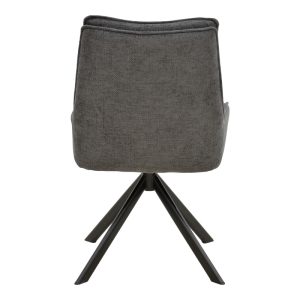 292 000094 4 Armchair Konelian pakoworld dark grey farbric with black color metal leg 54x63x88cmIndoor furniture > Armchairs