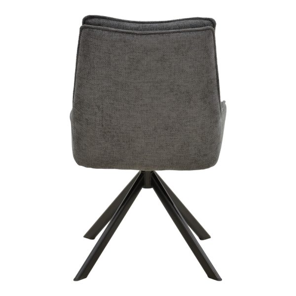 292 000094 4 Armchair Konelian pakoworld dark grey farbric with black color metal leg 54x63x88cmIndoor furniture > Armchairs