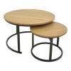 292 000098 Kantar pakoworld coffee tables set of 3 in anthracite - mocha color 65x30x39cmIndoor furniture > Dining Tables
