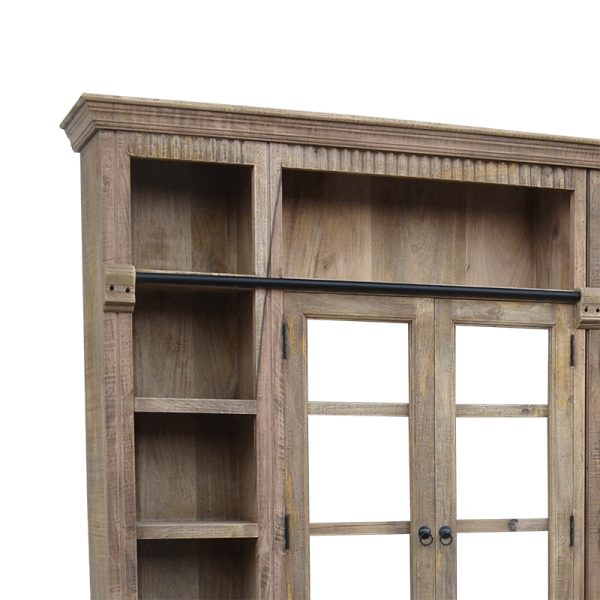 293 000002 2 Library Librardy Inart lime wash solid mango wood 247x35x220cmBOHO CHIC > Other Furnishings