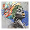 296 000047 Canvas painting Blacky pakoworld triptych with digital printing 50x2x35cmDecoration > Paintings