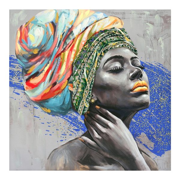 296 000047 Canvas painting Africana Inart 100x3x100cmDecoration > Paintings