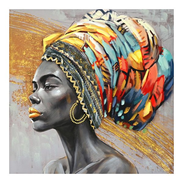 296 000048 Canvas painting Africana I Inart 100x3x100cmDecoration > Paintings