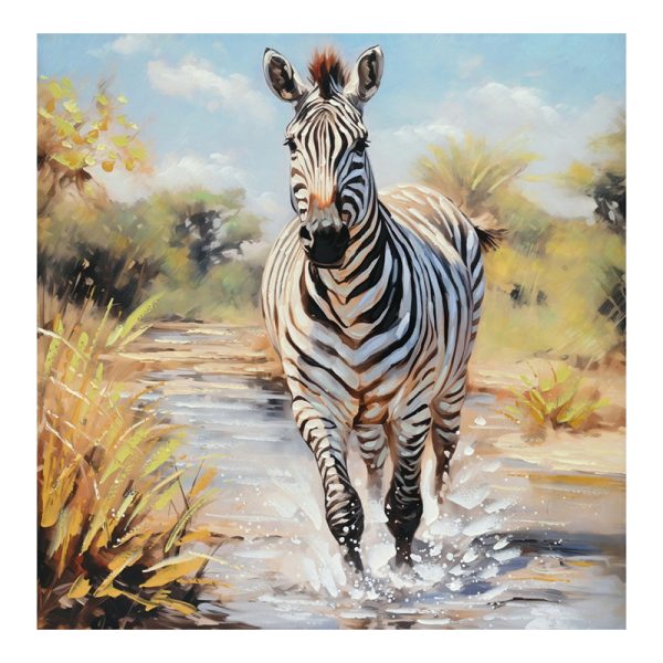 296 000050 Canvas painting Zebrero Inart 100x3x100cmDecoration > Paintings