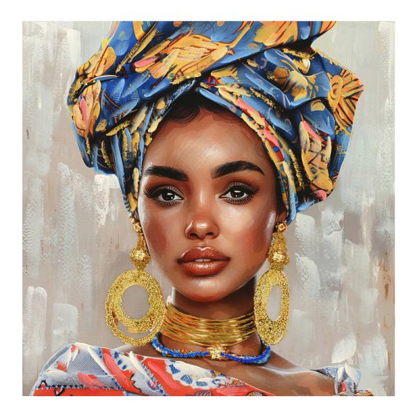 296 000057 Turban Inart canvas painting 80x3x80cmDecoration > Paintings