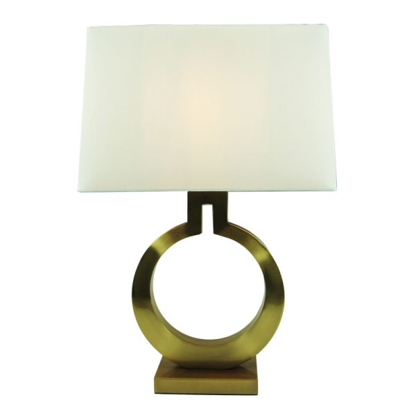 300 000019 Table lamp Prism Inart E27 gold metal-cream fabric D35x54cmLighting > Table