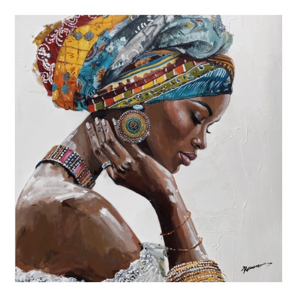 301 000030 Painting on canvas Jalo Inart with frame 80x3.5x80cmDecoration > Paintings