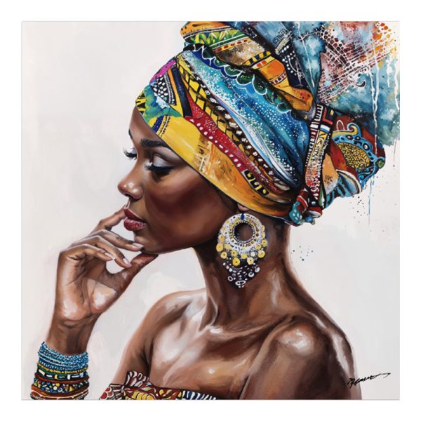 301 000031 Painting on canvas Jalo Ι Inart with frame 80x3.5x80cmDecoration > Paintings