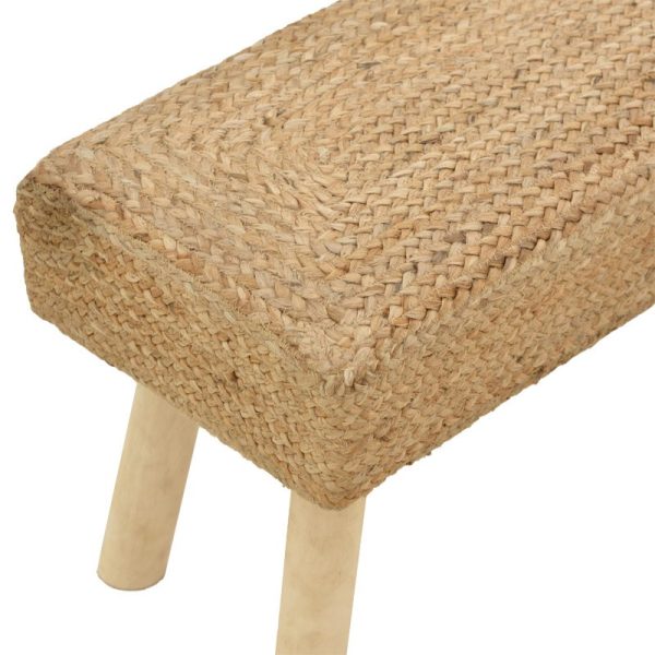 302 000021 3 Stool Iolion Inart natural wood-jute 60x30x40cmBOHO CHIC > Stools