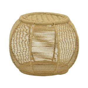 309 000012 Stool-pouff Wanar Inart natural rope-iron D44x32cmBOHO CHIC > Outdoor/Beach items
