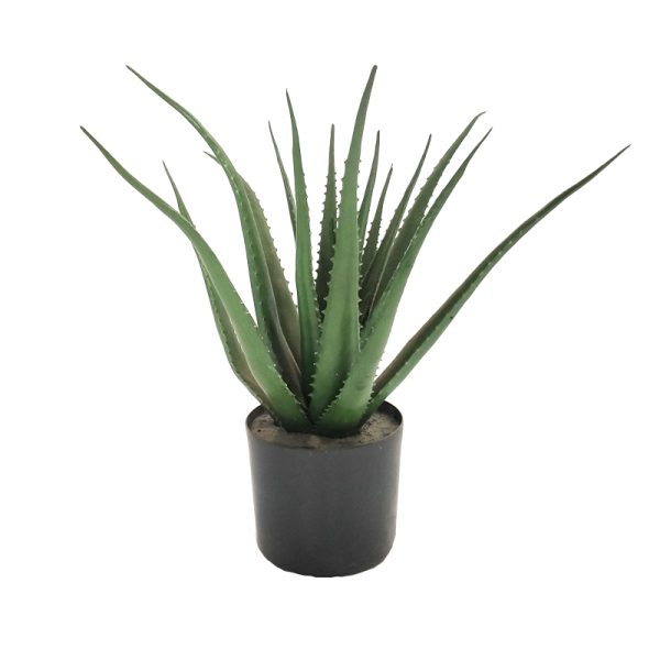 316 000020 Aloe decorative plant in a pot Inart green pp H51cmDecoration > Artificial plants