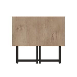 321 000026 2 Office desk foldable Thox pakoworld oak melamine-black metal 80x50x72cmOffice furniture > Working desk