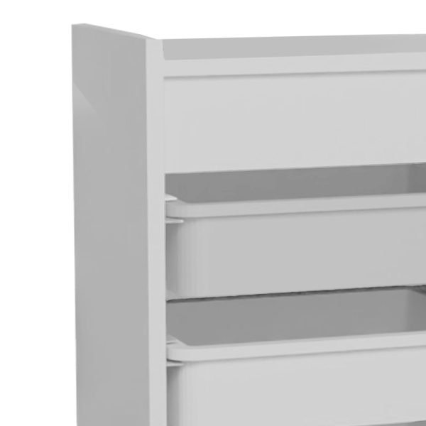 321 000064 3 Cabinet with baskets Toily pakoworld white melamine 45x30x75cmIndoor furniture > Home organization > Kitchen > Chest of Drawers