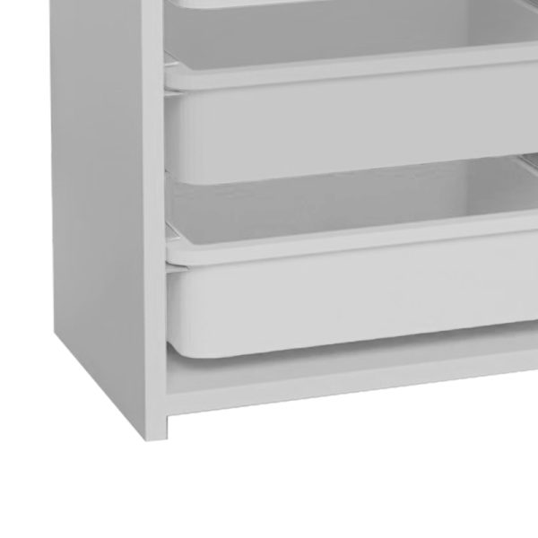 321 000064 4 Cabinet with baskets Toily pakoworld white melamine 45x30x75cmIndoor furniture > Home organization > Kitchen > Chest of Drawers
