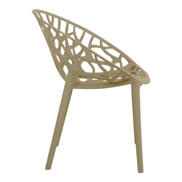 326 000030 2 Daren pakoworld pp armchair in cappuccino shade 59x60x79.5cmOutdoor furniture > Garden chair