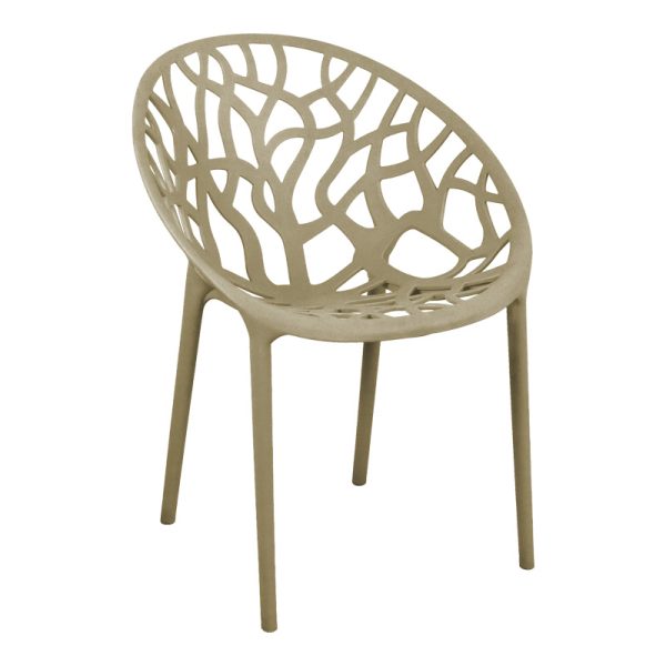 326 000030 Daren pakoworld pp armchair in cappuccino shade 59x60x79.5cmOutdoor furniture > Garden chair
