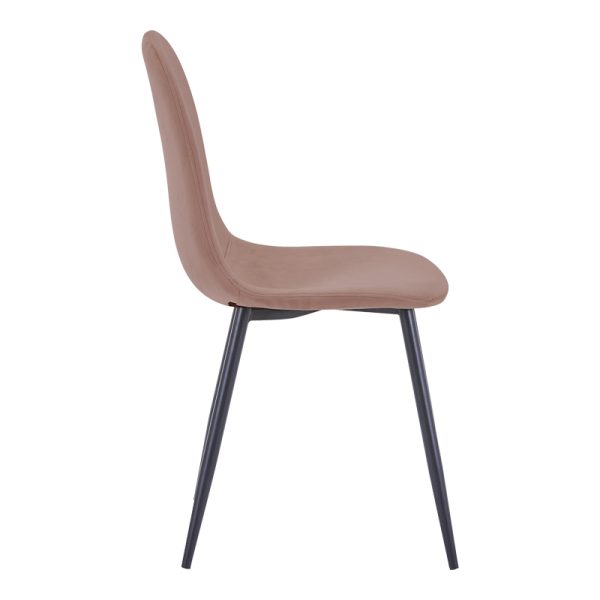 327 000008 2 Chair Bella pakoworld rotten apple velvet fabricc-black metal leg 43x52x88cmIndoor furniture > Chairs