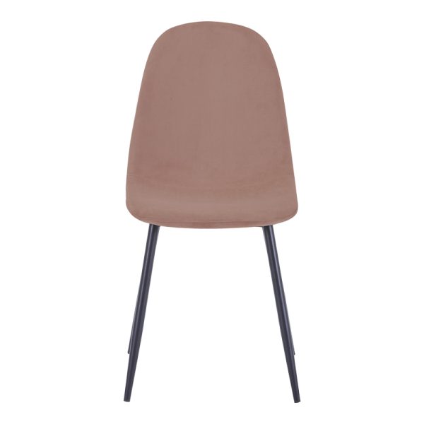 327 000008 3 Chair Bella pakoworld rotten apple velvet fabricc-black metal leg 43x52x88cmIndoor furniture > Chairs