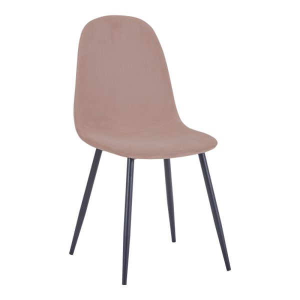 327 000008 Chair Bella pakoworld rotten apple velvet fabricc-black metal leg 43x52x88cmIndoor furniture > Chairs