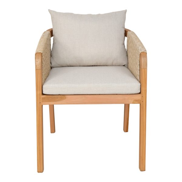 333 000003 3 Armchair Clarin pakoworld teak wood skeleton and pe rope in natural shade 55x65x73cmBOHO CHIC > Chairs and Armchairs