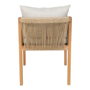 333 000003 4 Armchair Clarin pakoworld teak wood skeleton and pe rope in natural shade 55x65x73cmBOHO CHIC > Chairs and Armchairs