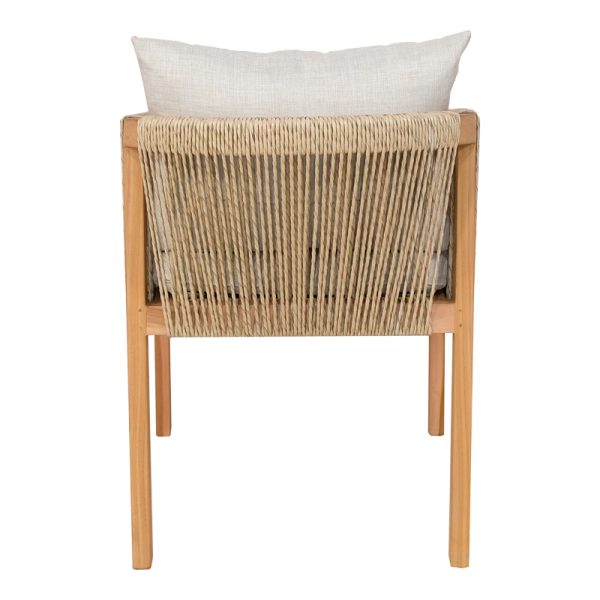 333 000003 4 Armchair Clarin pakoworld teak wood skeleton and pe rope in natural shade 55x65x73cmBOHO CHIC > Chairs and Armchairs