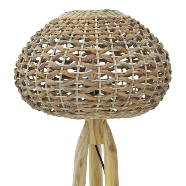 337 000025 2 Kitren Inart floor lamp natural wood D23x130cmBOHO CHIC > Luminaries