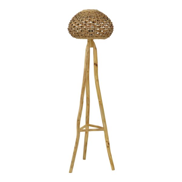 337 000025 Kitren Inart floor lamp natural wood D23x130cmBOHO CHIC > Luminaries