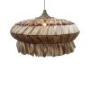 339 000010 Paranome Inart sisal and abaca mirror in natural color Φ115x4cmBOHO CHIC > Decoratives
