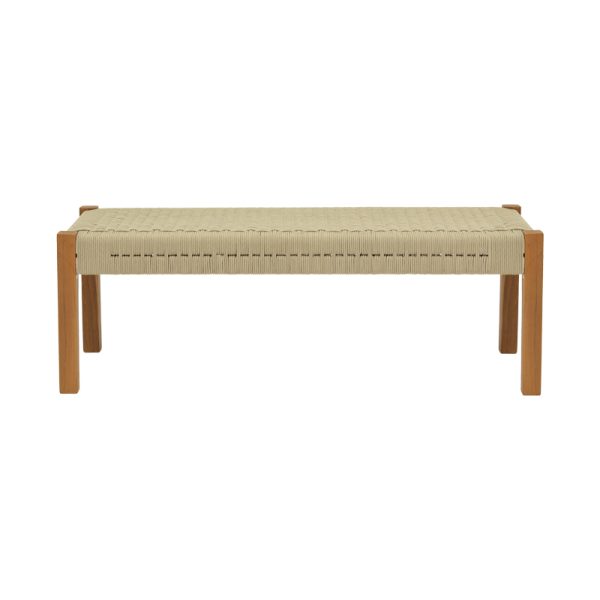 340 000014 2 Bench Uma pakoworld teak wood and pe rope in natural shade 150x45x40cmBOHO CHIC > Sofas & Benches