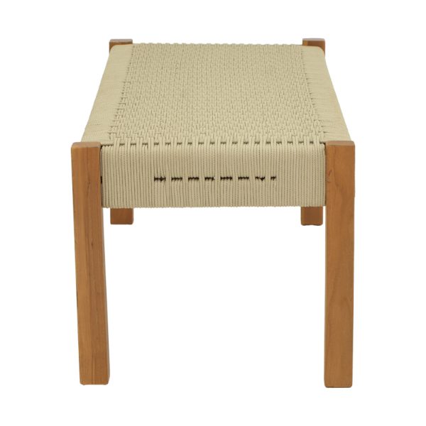 340 000014 3 Bench Uma pakoworld teak wood and pe rope in natural shade 150x45x40cmBOHO CHIC > Sofas & Benches