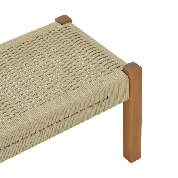 340 000014 4 Bench Uma pakoworld teak wood and pe rope in natural shade 150x45x40cmBOHO CHIC > Sofas & Benches