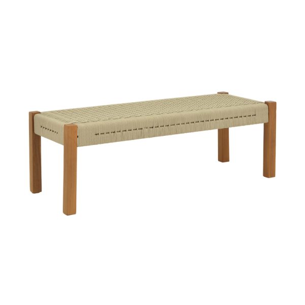 340 000014 Bench Uma pakoworld teak wood and pe rope in natural shade 150x45x40cmBOHO CHIC > Sofas & Benches