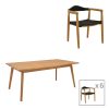 340 000032 Dining set 7 pcs Banou-Pino pakoworld teak wood in natural 180/240x100x75cmOutdoor furniture > Garden food table