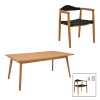 340 000040 Dining set 7pcs Banou-Mady pakoworld teak wood in natural shade 200x100x75cmOutdoor furniture > Garden food table