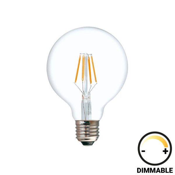342 000075 LED lamp G80 Bulb pakoworld dimmable 8W E27 clear