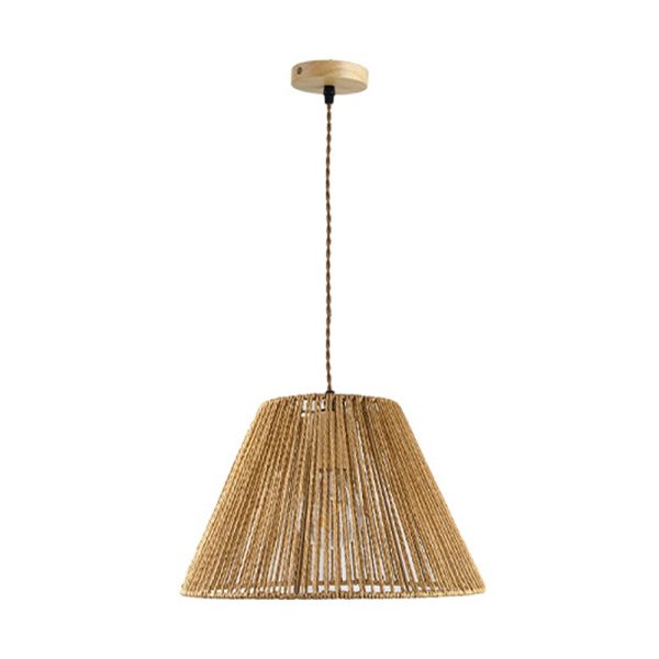 342 000090 Single-light ceiling lamp Lubuto pakoworld metal-rope in natural shade Φ34.5x23cmBOHO CHIC > Luminaries
