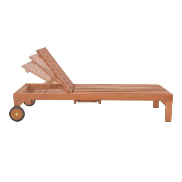 343 000013 2 Deckchair Sunnie pakoworld meranti wood in natural shade 200x65x35cmBOHO CHIC > Outdoor/Beach items