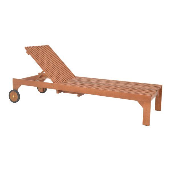 343 000013 Deckchair Sunnie pakoworld meranti wood in natural shade 200x65x35cmBOHO CHIC > Outdoor/Beach items