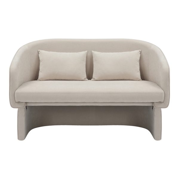 350 000004 4 Two-seater sofa Playmob pakoworld beige fabric 128x65x79cmIndoor furniture > Sofas