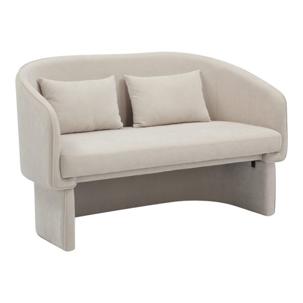 350 000004 Two-seater sofa Playmob pakoworld beige fabric 128x65x79cmIndoor furniture > Sofas