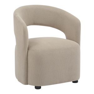350 000018 Armchair Lemouton pakoworld fabric in beige shade 69.5x66x80cmIndoor furniture > Living room armchairs