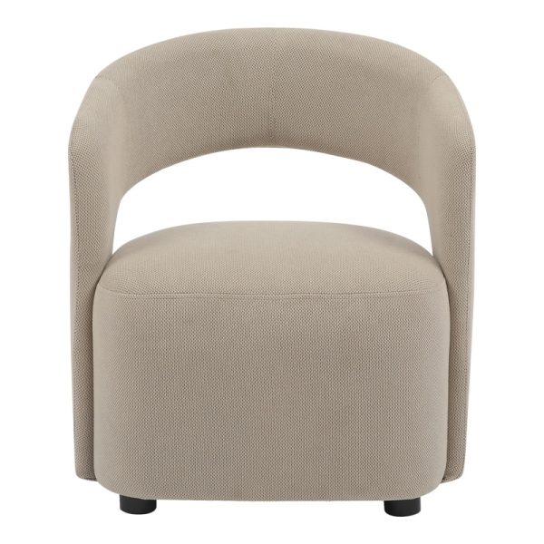 350 000018 4 Armchair Lemouton pakoworld fabric in beige shade 69.5x66x80cmIndoor furniture > Living room armchairs